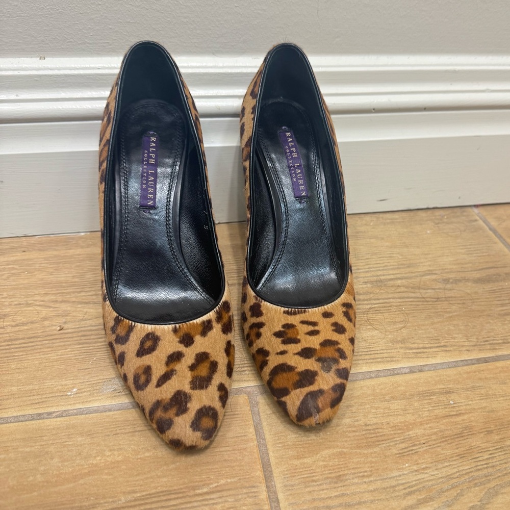 Ralph Lauren Women's Leopard Print Heels